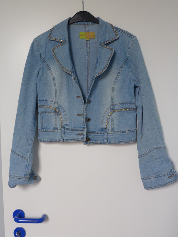 Jeansjacke mit Strass