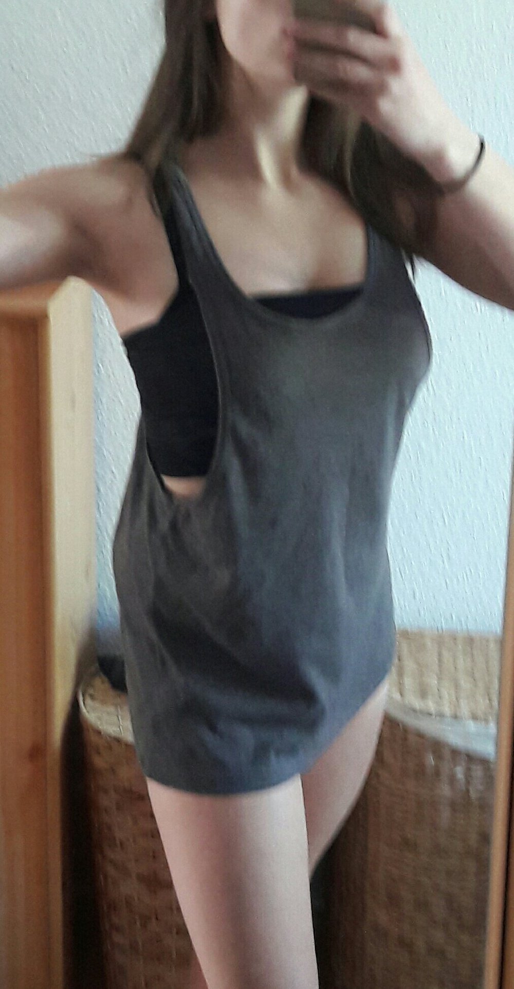graues Loose-Top