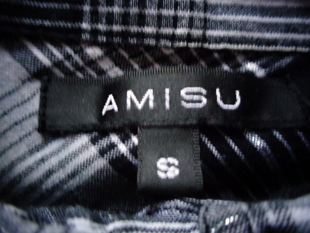 #Bluse Langarm Gr. S bzw. ca. Gr. 36, schwarz/weiß kariert mit Silberfaden