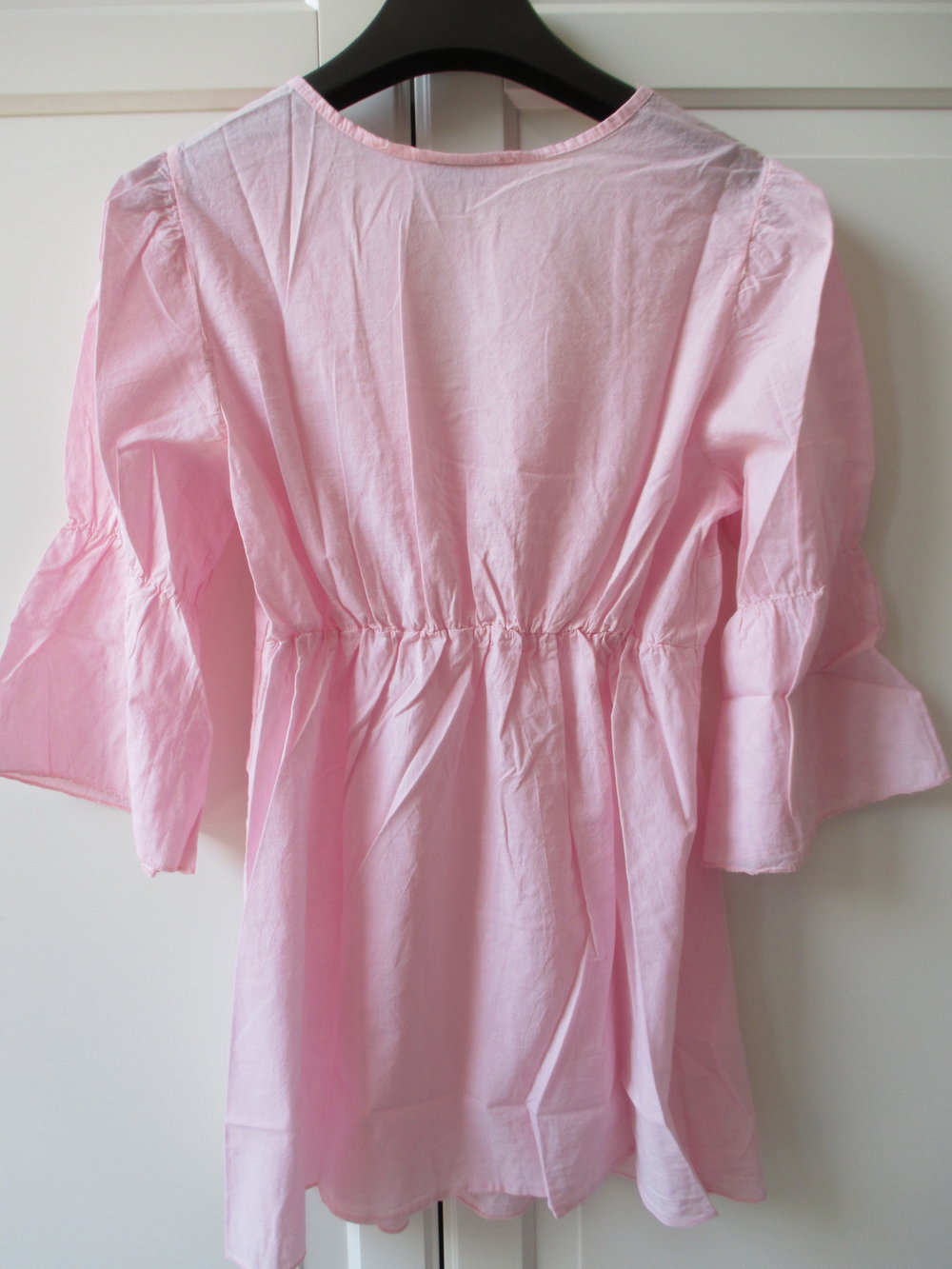 süße Tunika in Rosa, auffällige mädchenhafte Ärmel, Baumwolle, Gr.36