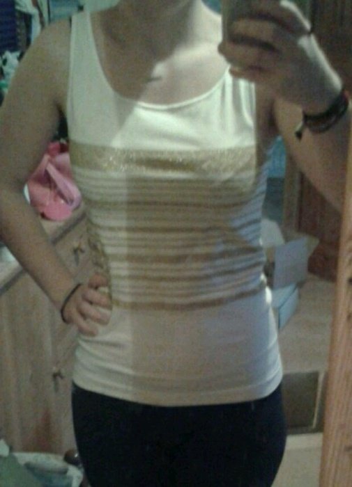 Tanktop gold weiß