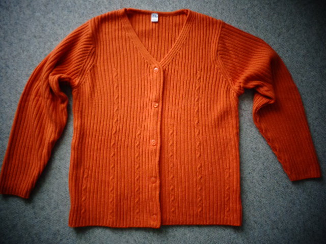 Cardigan Jacke Strickjacke Gr. 40, orange