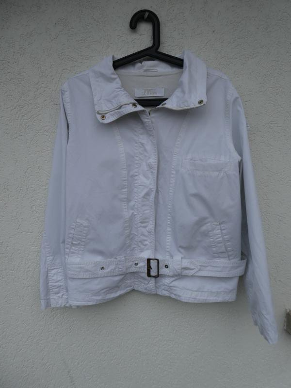 s.Oliver – Damen Jacke kurz, weiß – Gebraucht, fast wie neu