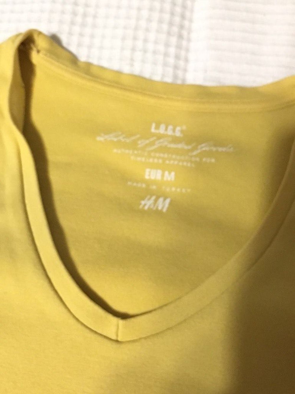 Shirt Oberteil T-Shirt H&M gelb Größe M