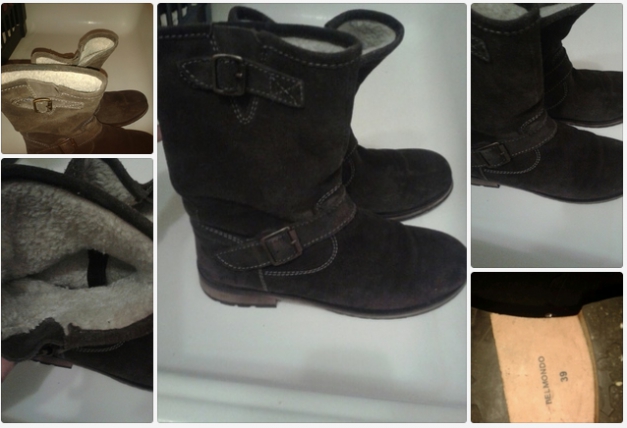 Braune wildleder Stiefel stiefelletten