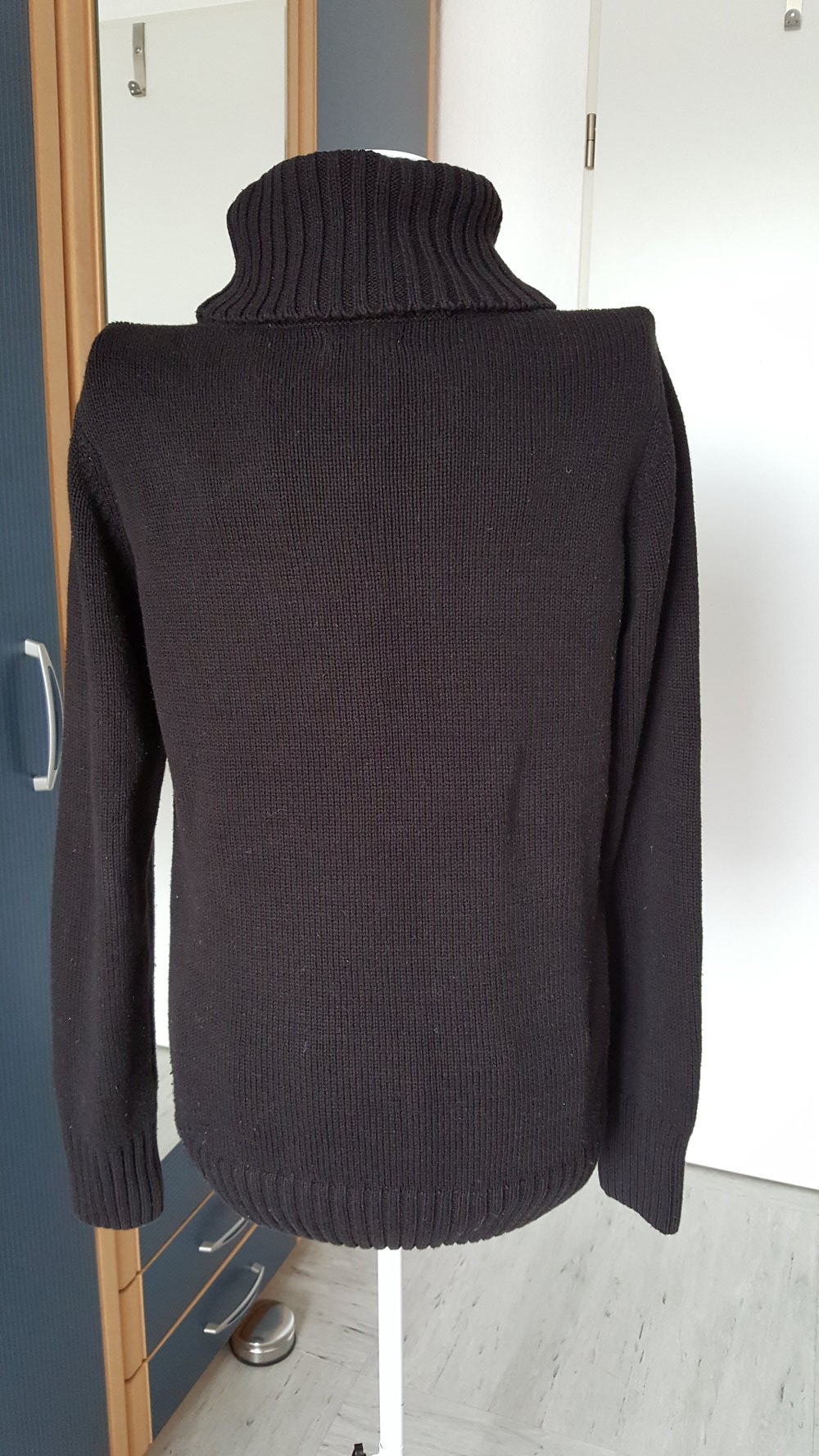 443. Rollkragenpulli von Tom Tailor, Gr. M, schwarz