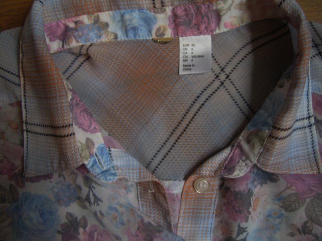 Chiffon Hemd Bluse Mustermix