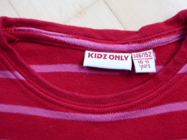 Gestreiftes Baumwollshirt in rot/pink
