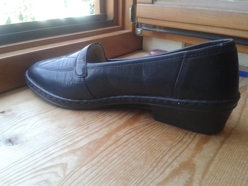 DDR Schuhe echtes Leder schwarz