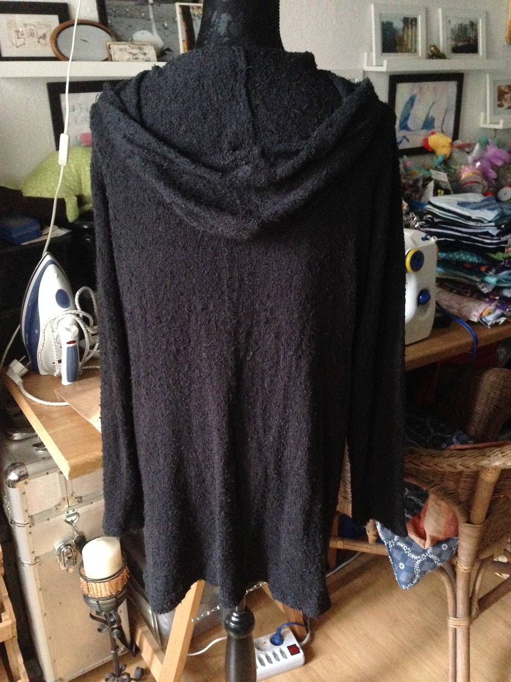 Schwarze Strickjacke 