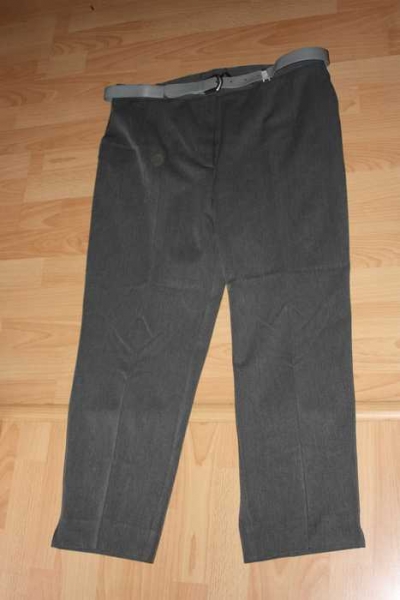 Graue Business Stoffhose mit Gürtel, Gr. 23 entspricht 46