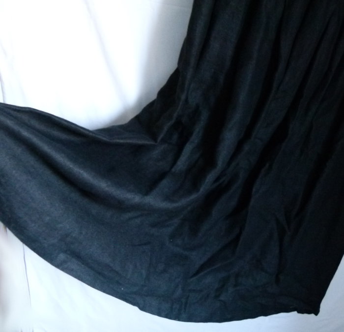 Trachten Kleid mit Leinen Anteil, schwarz, Folklore Landhaus Dark Mori Cottagecore Retro Vintage