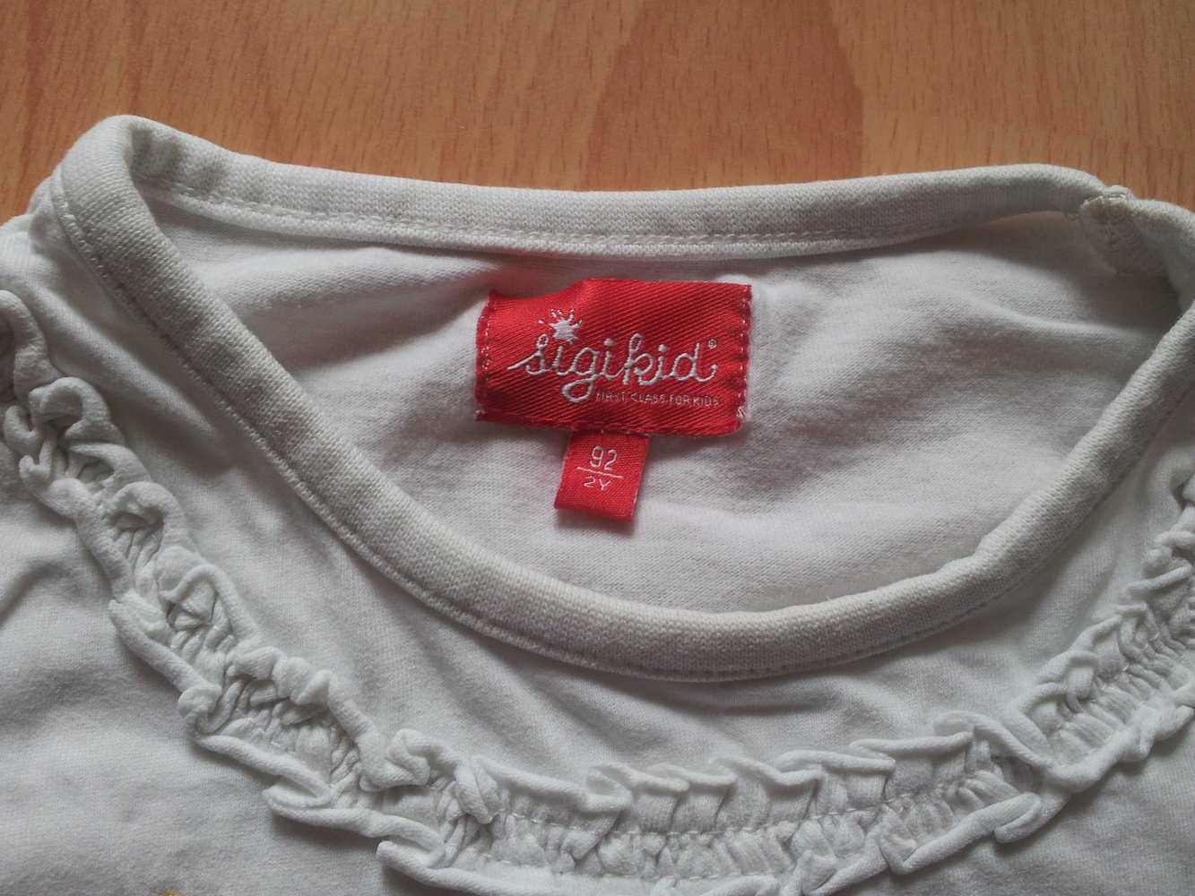Shirt weiß, Blumen, Stickerei, Gr. 92 Sigikid