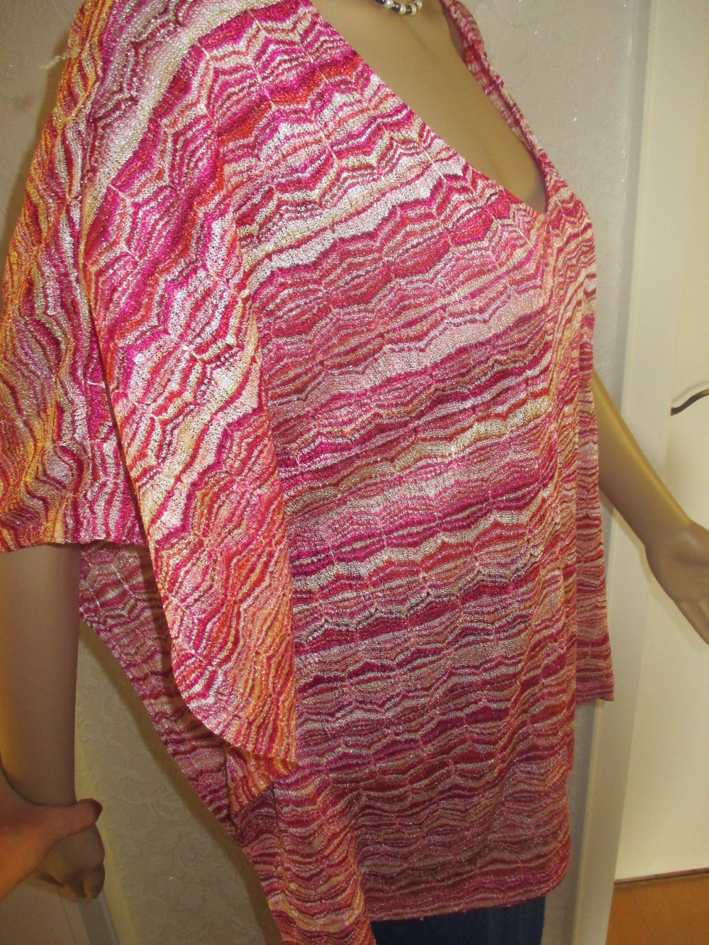 NEU * Gold- Giltzer * Lurex * Missioni- Style * TUNIKA * T- SHIRT 