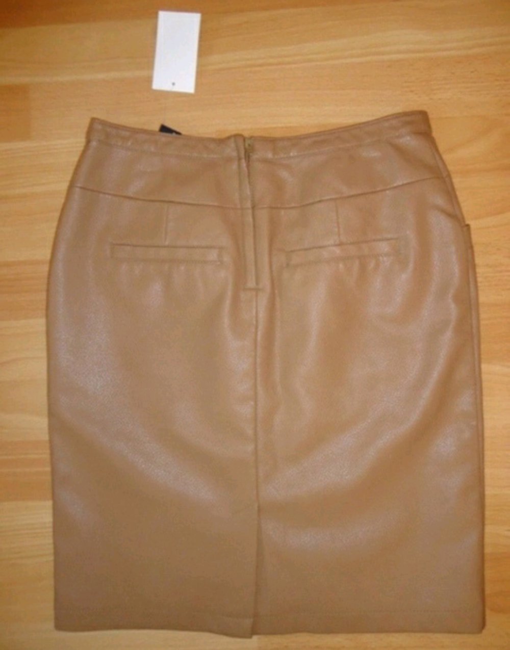 Neu mit Etikett Rock Lederrock Gr. 36 S Kunstleder Cognac Braun Hellbraun