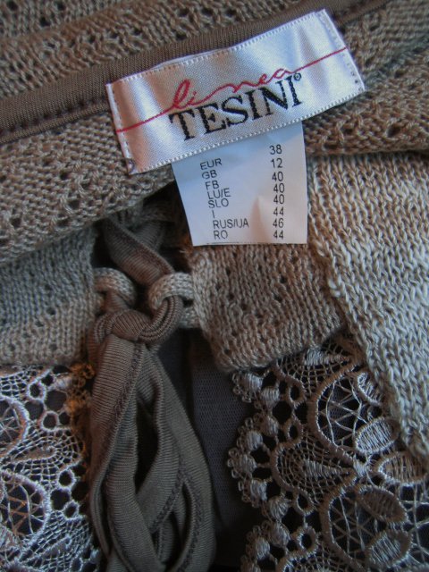 Rundhalspullover Longpulli Spitze Linea Tesini neu