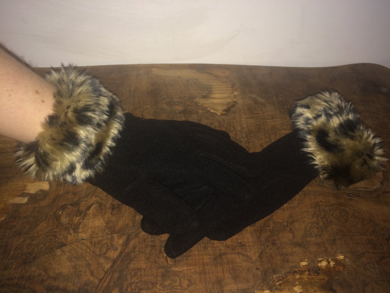 Handschuhe Stoff leo elegant