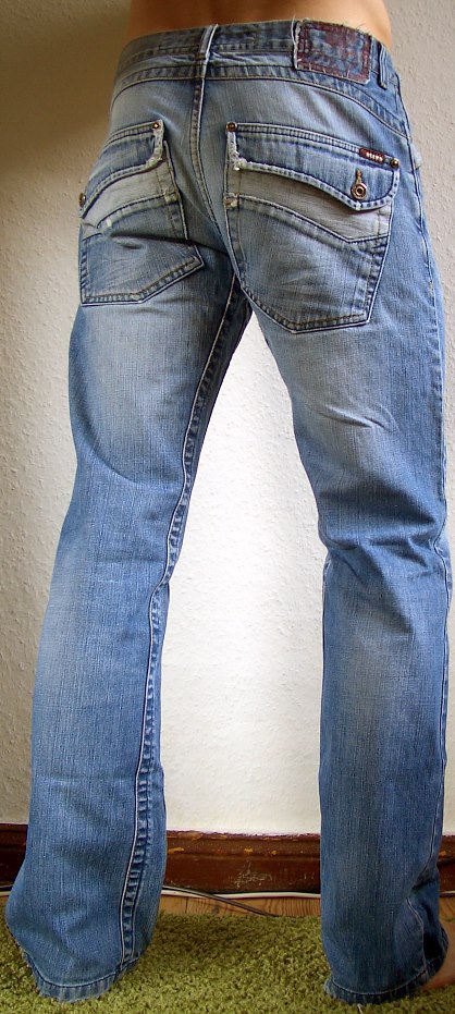 BLEND Straight Fit Jeans Herren destroyed denim 34/34