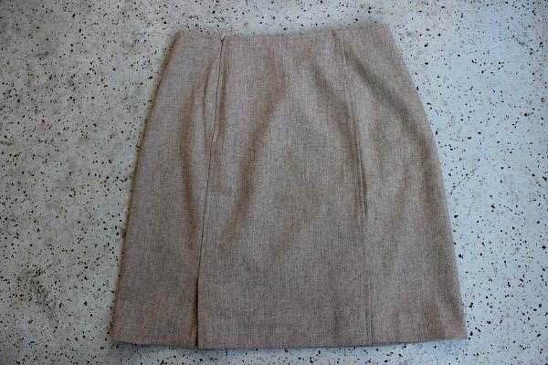 PIAZZA SEMPIONE Vintage 80-er Mini 90% Feine Schurwolle! beige meliert