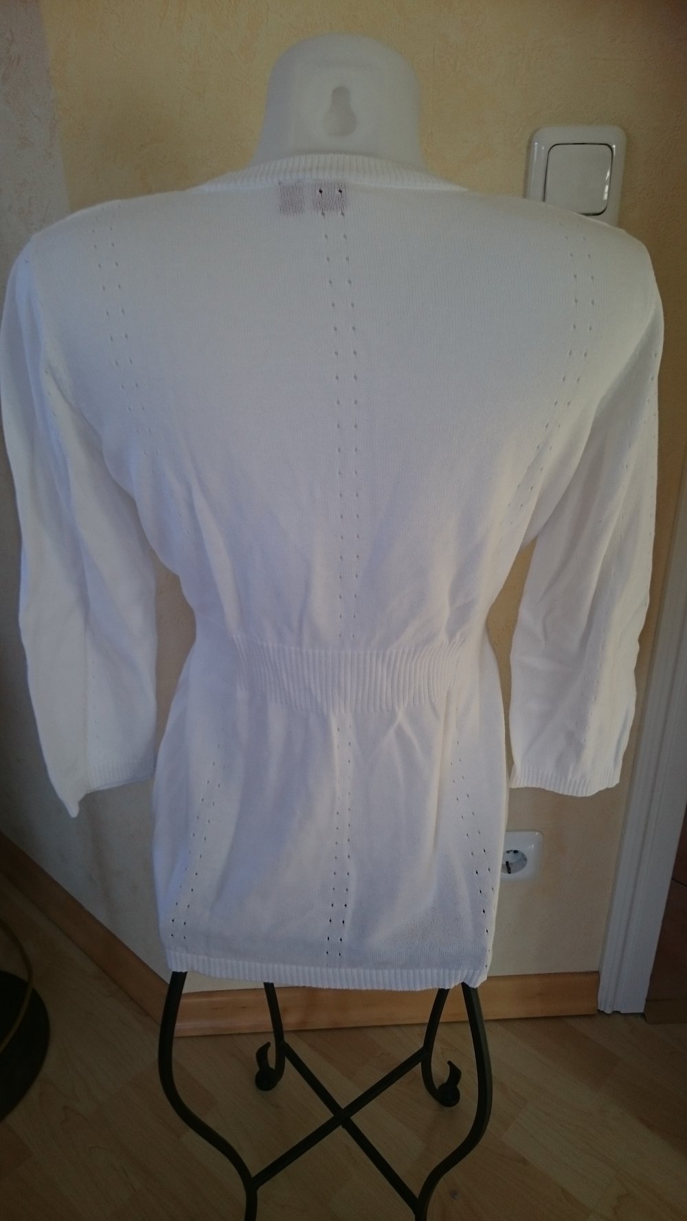 Esprit / Edc Strickjacke mit 3/4 Arm Gr M Weiß
