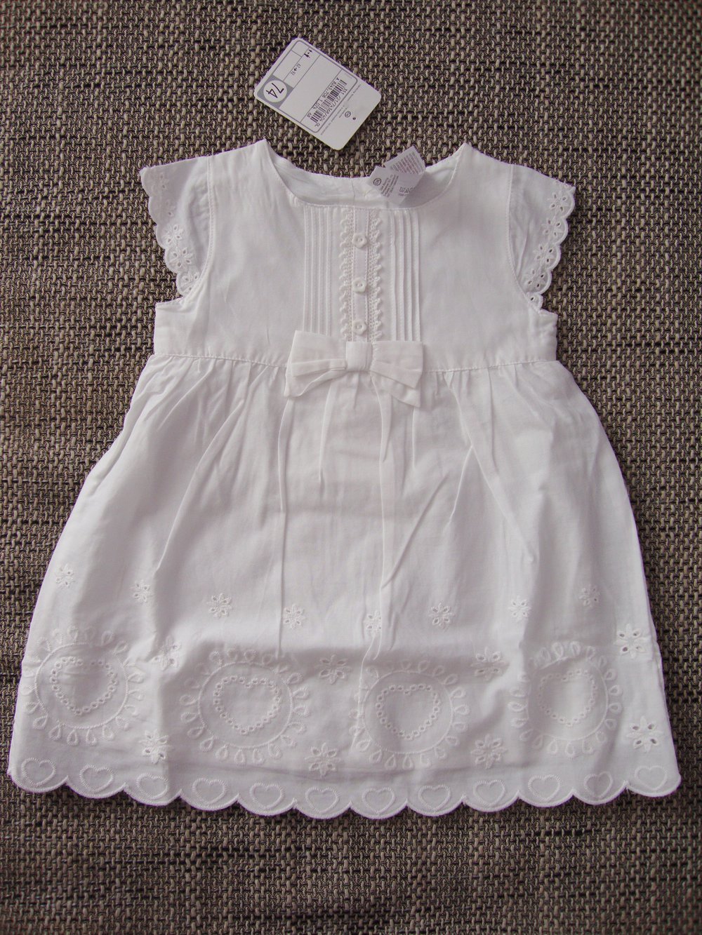 Weißes Kleid Größe 74