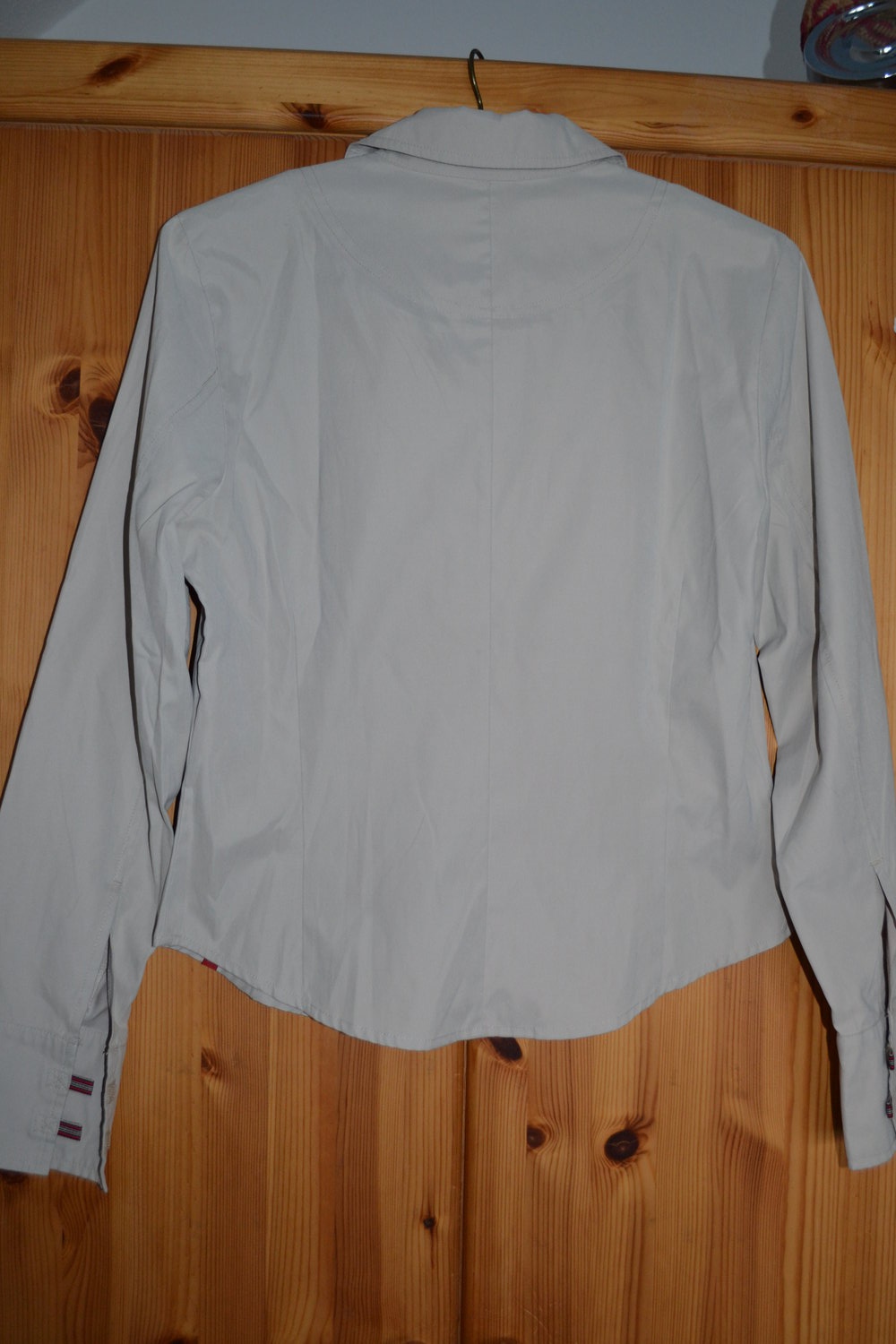 Blusenjacke Jacke Bluse Esprit verdeckter Knopfleiste beige Gr. 36 / 38