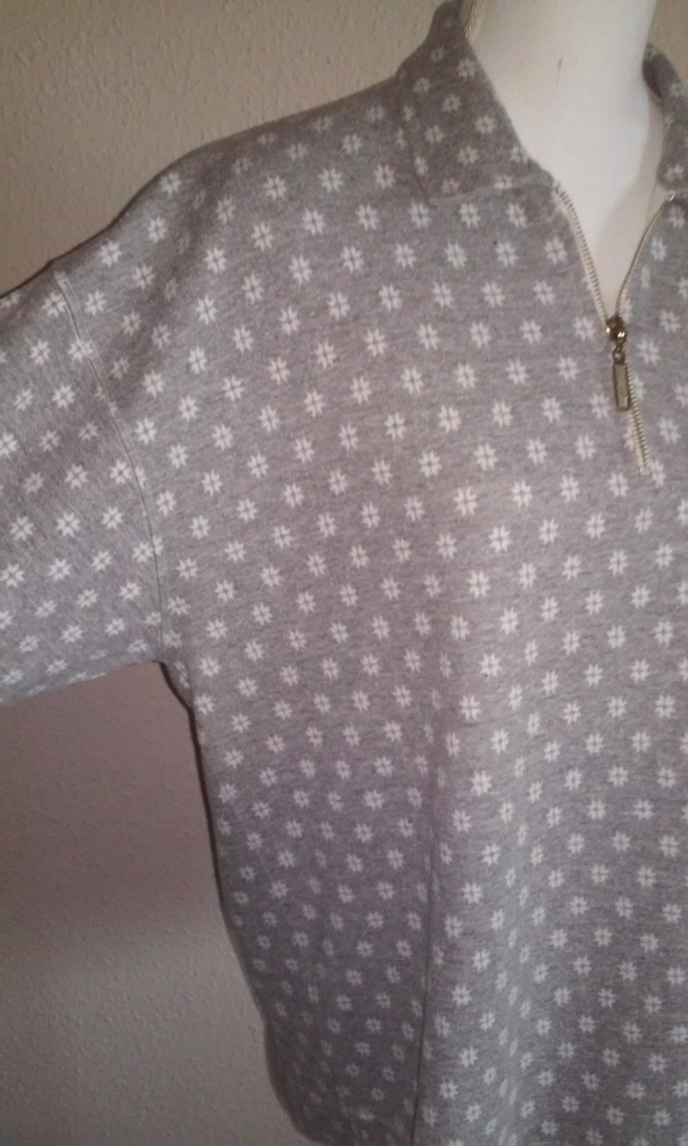 Sweatshirt Langarm Shirt Rundhals/kl.Stehkragen/Reißverschluß Pulli Flanell Freizeit Sport Basic Oberteil