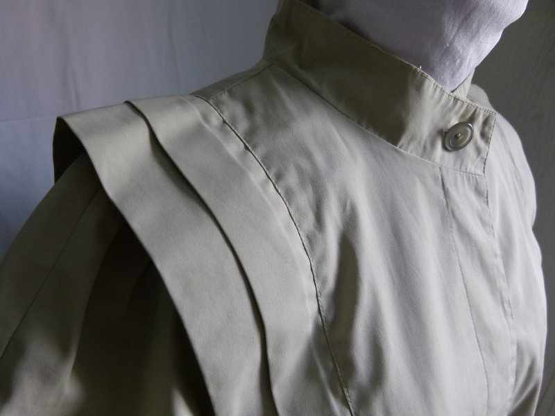 Parka Lange Jacke Kurzmantel, hellgrau nude, zeitlos schön, Retro Vintage Boho Mori