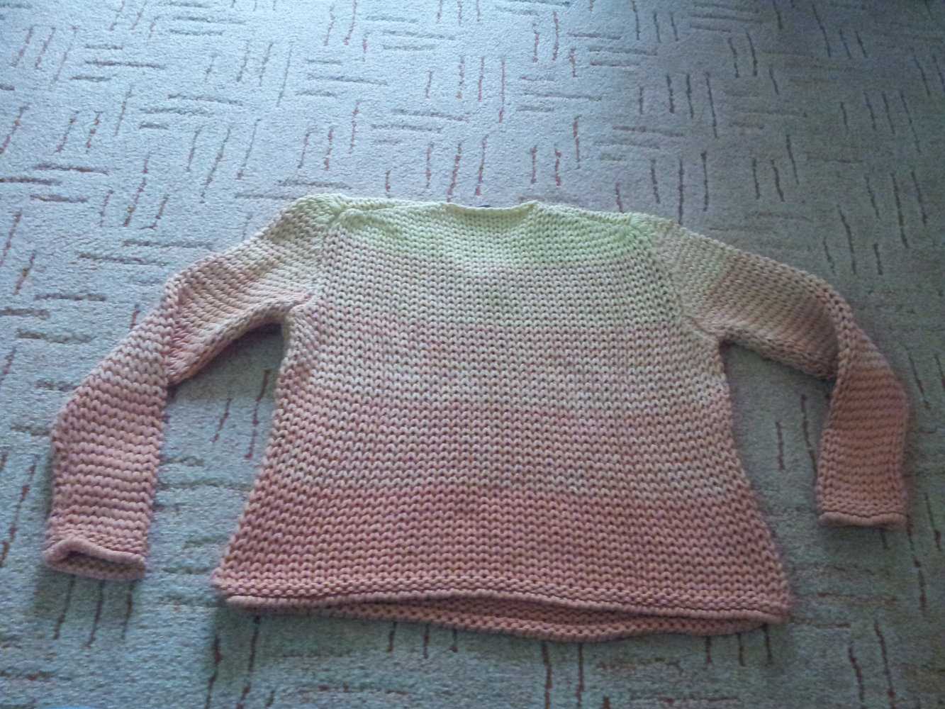 Pullover grobstrick Strick orange ombre Dirocco Gr. 42