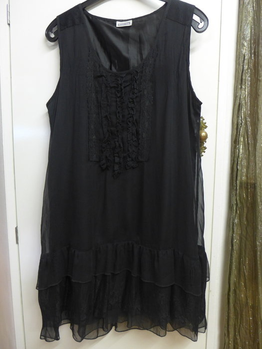 Street one Kleid schwarz Volants