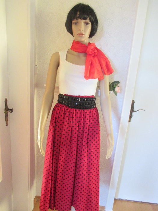 NEU * Elegant * Original VINTAGE * Rauten wie Punkte * Dots * High Waist * Midi * Rock 