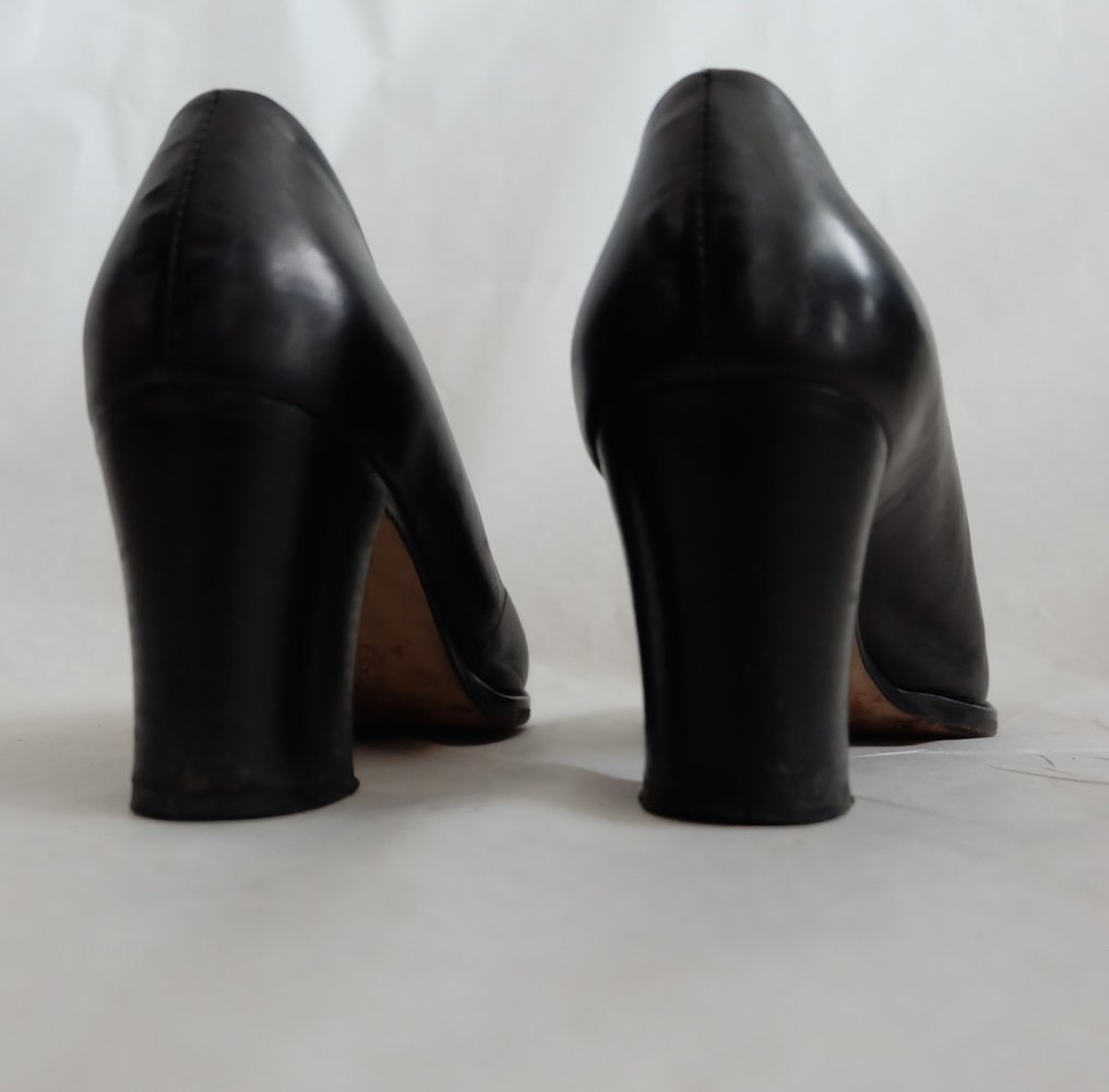Marc O'Polo - Pumps (damen) mit Block Absatz in schwarz schlicht edel elegant