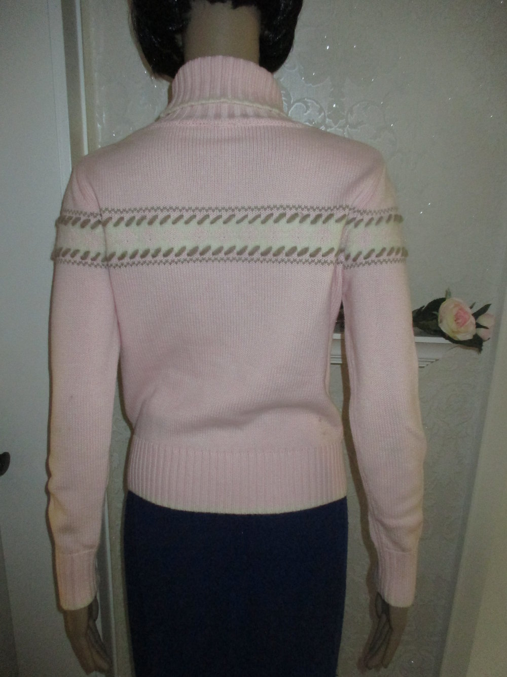 Wolle Angora Rollkragen Strick Pullover 