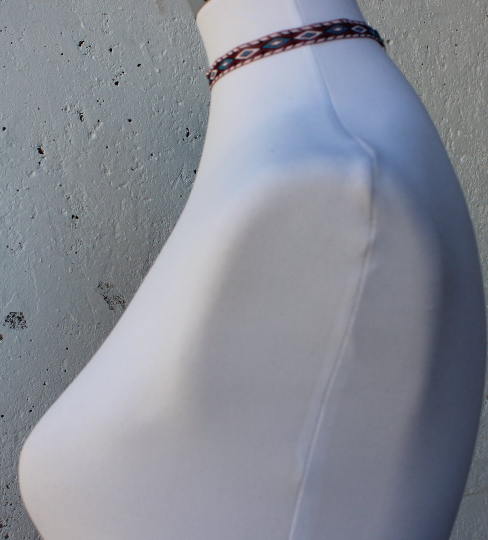 blau rot weiß schwarze Choker Halskette, Borte, Tribal Muster