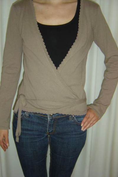 Wickelcardigan von Flashlights (Otto) in taupe, Gr. XS/S