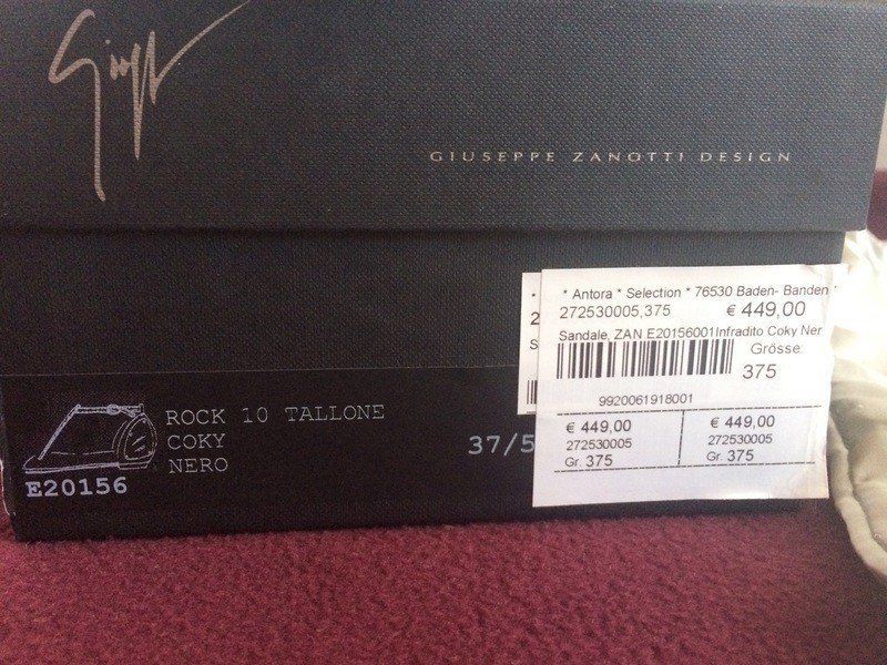 Giuseppe Zanotti Rock 10 Tallone T-Stap Sandals Gr. 37,5
