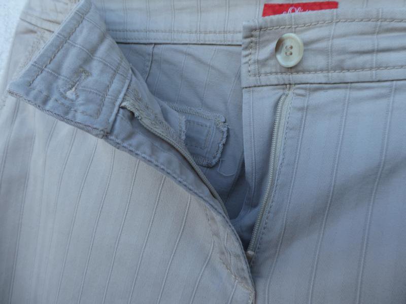 s.Oliver – Damen-Hose, beige mit Struktur - Gebraucht