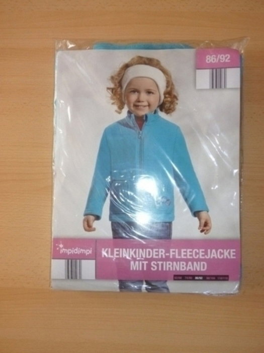 NEU Fleecejacke mit Stirnaband