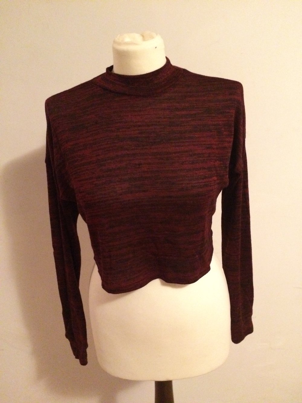 Top Pulli bauchfrei locker Rollkragen