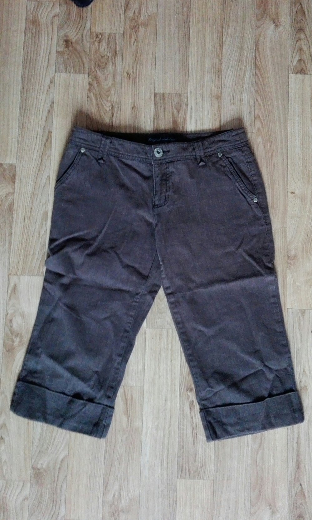 Braune 3/4 Capri Hose, Street One, Größe 34