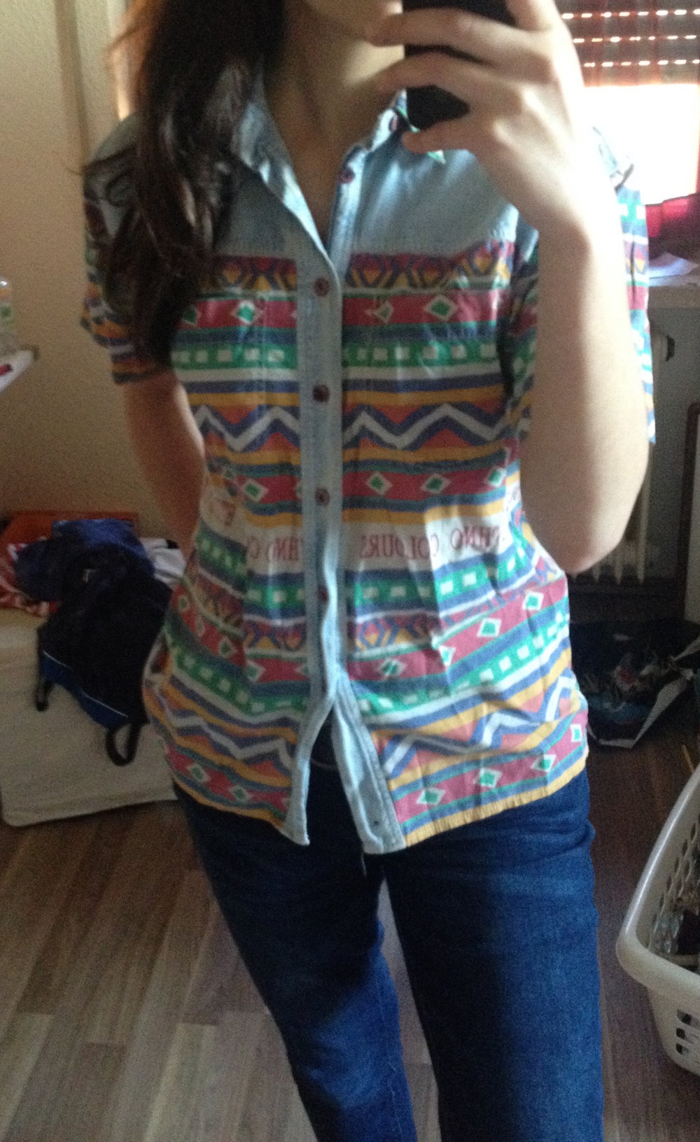 T-Shirt Weste mit Muster