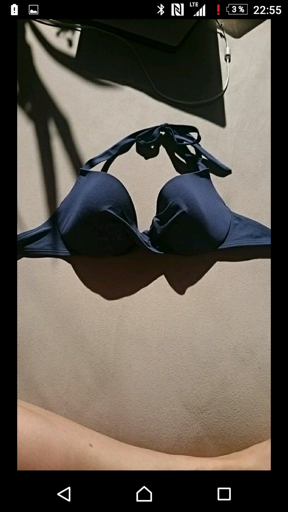 Bikini Top Oberteil blau H&M