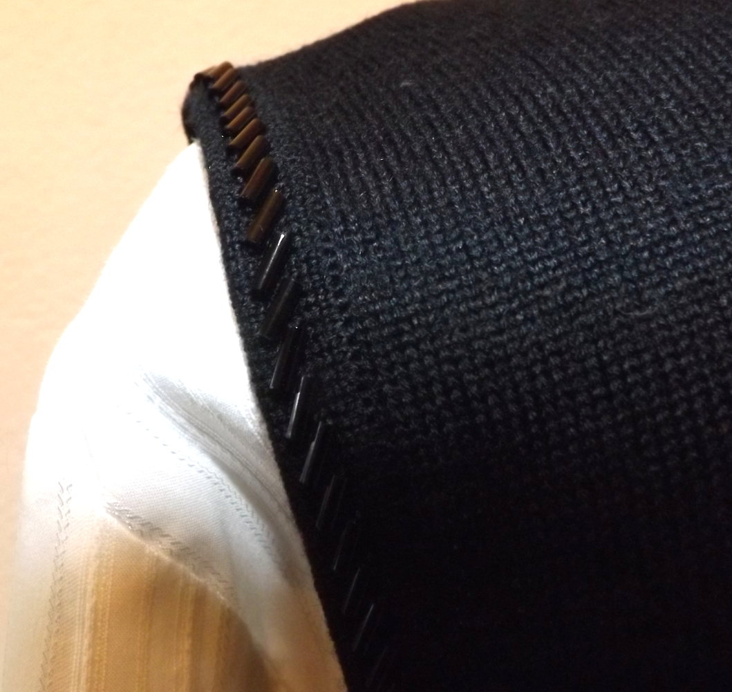 Pullunder - College Look - schwarz - bestickt - XL
