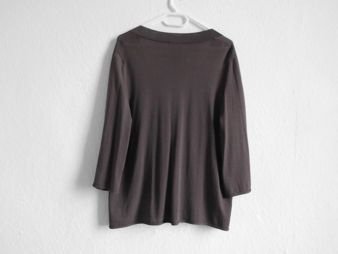 Neuw BIANCA Shirtjacke Jacke leicht Cardigan Weste 40 42 L Perlen Braun 3/4 Arm
