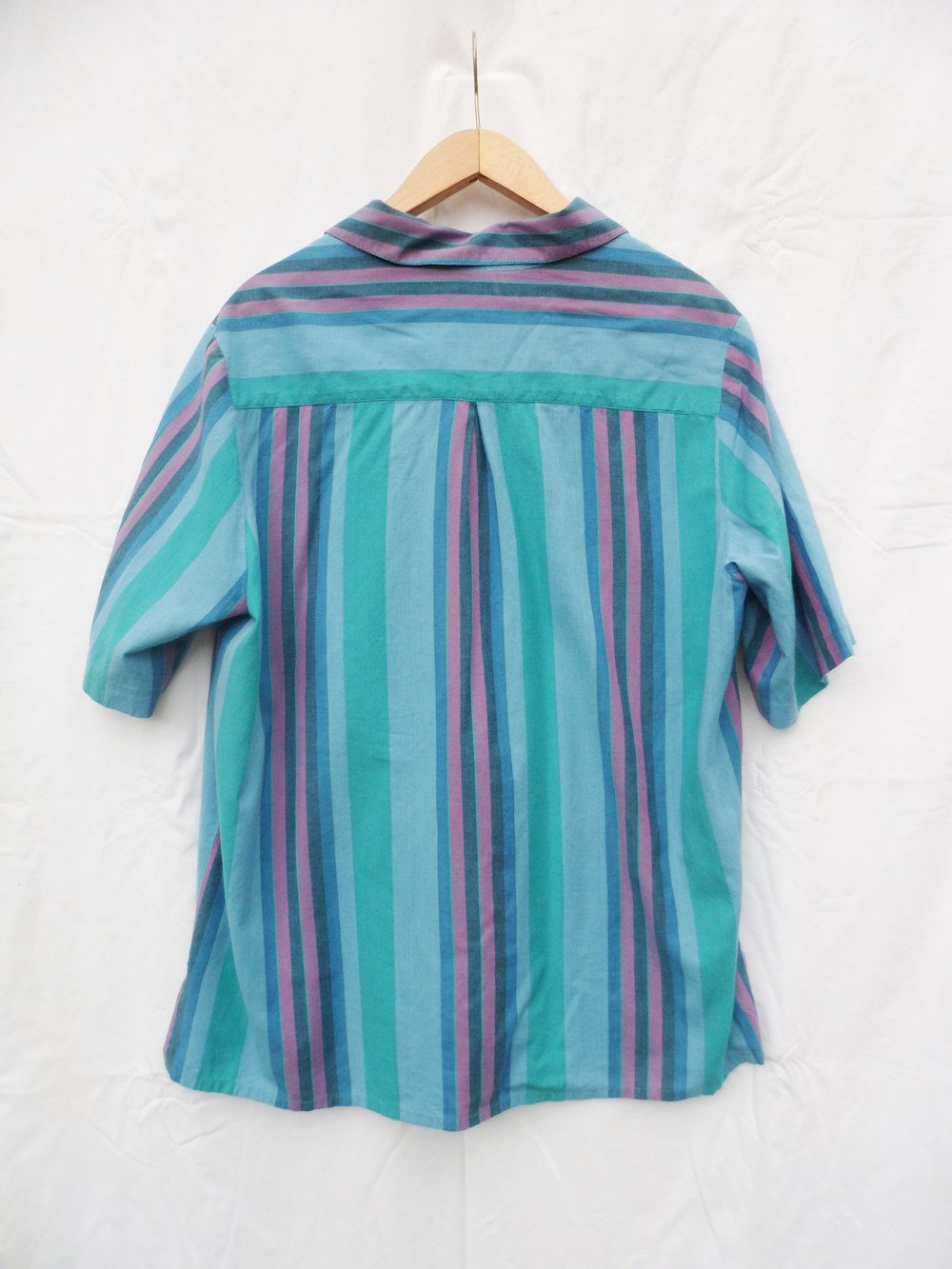 Blau Türkise Streifen Bluse
