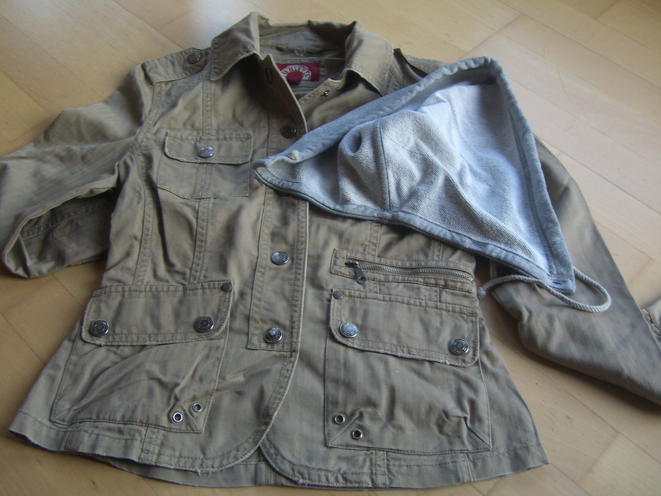 Übergangsjacke, beige/olivengrün