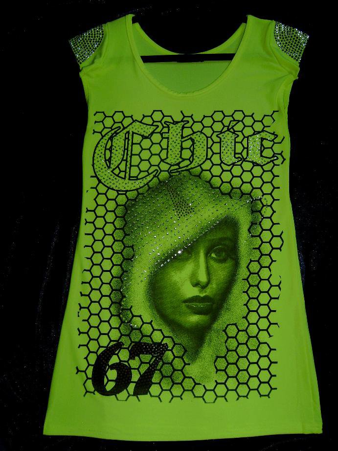 Ausgefallenes Longshirt Neon Gr. M-L von Styleone