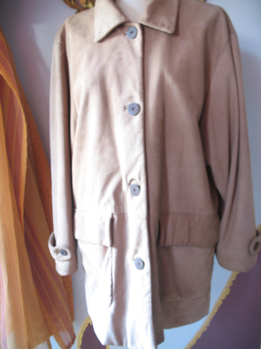 Leder Kurzmantel 