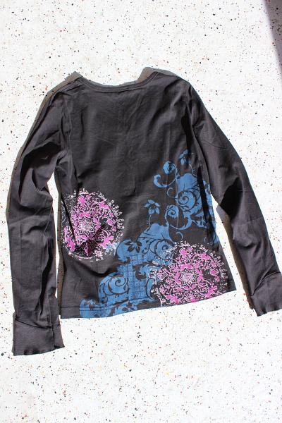 MEXX T-Shirt Samt-Strass-Druck 