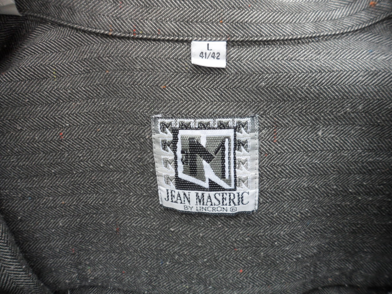 Vintage Hemd Grau Meliert